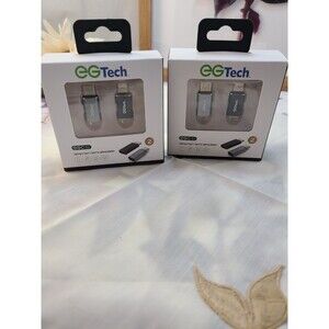 2 Pack EGTech Apple to USB-C Adapters Fast Charging Data Transfer Cable